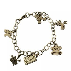 Vintage Paul Frank Julius And Friends Charm Bracelet Silver Rare
